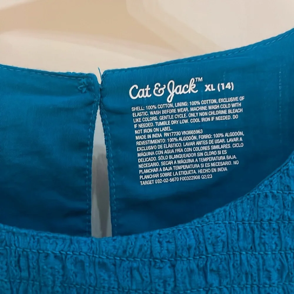 Cat Jack Girls Top, Size 14,‎ xl, 100% cotton: both lining & shell
